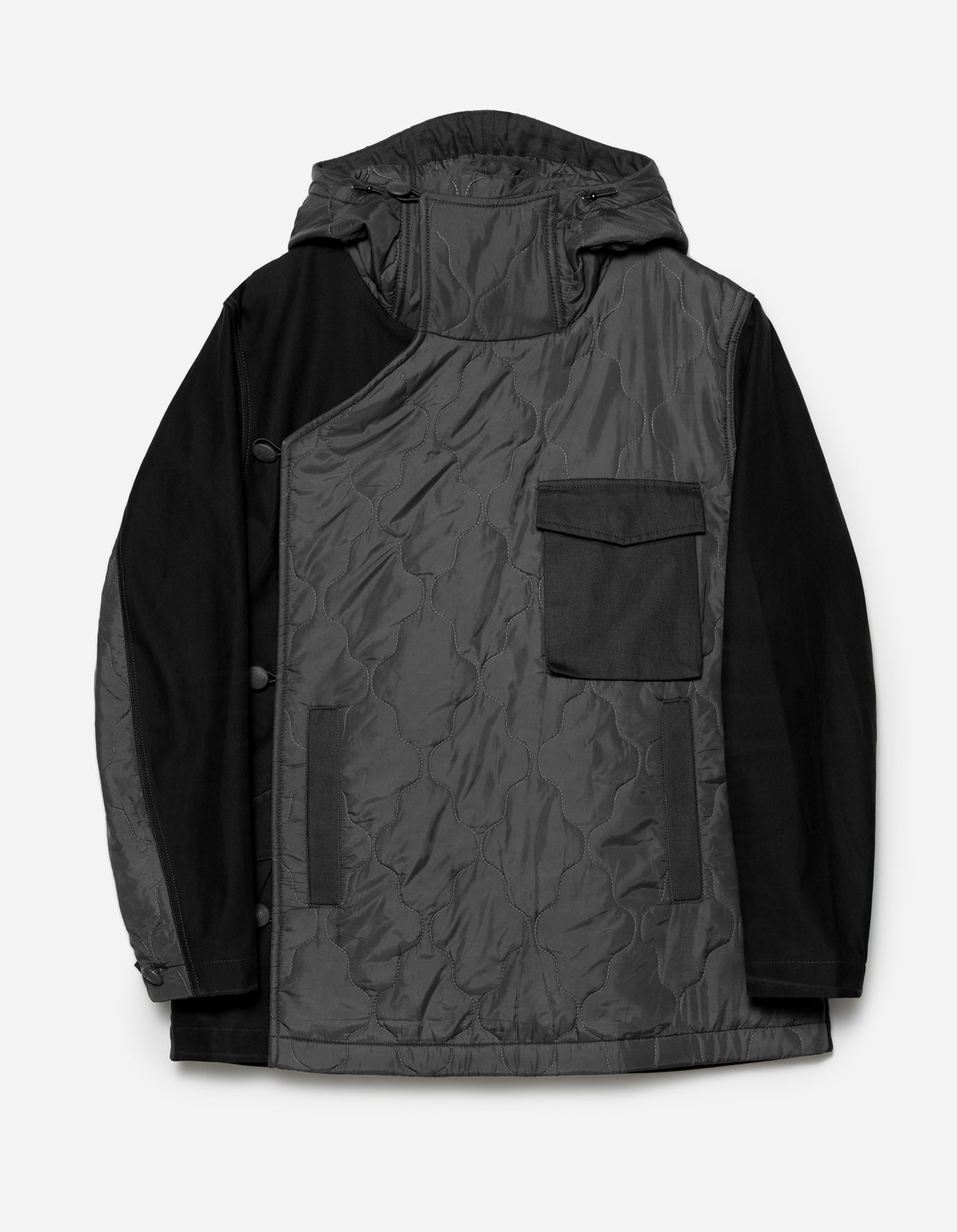 5267 Upcycled M59 Asym Cargo Parka Black Maharishi