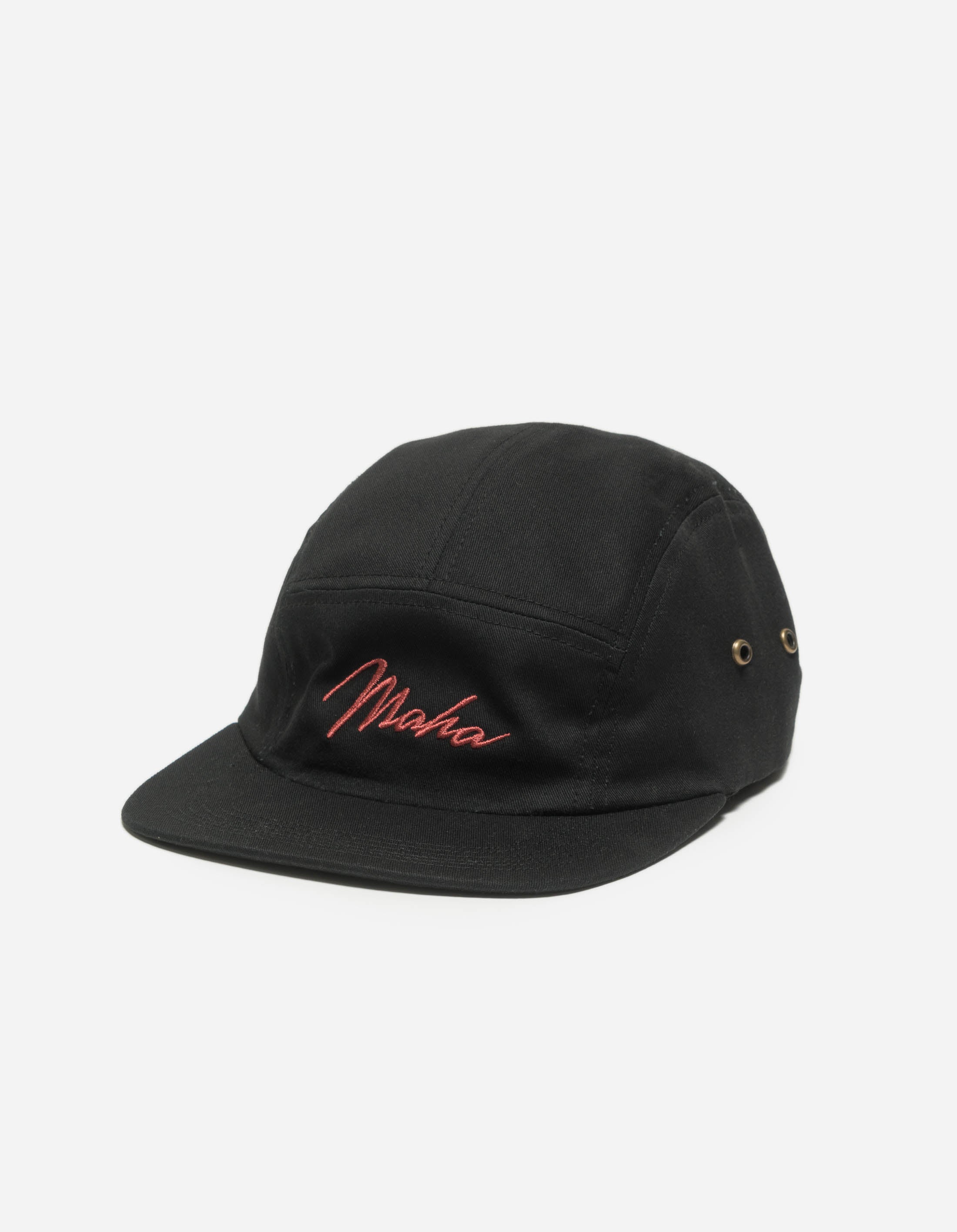 1363 Maha Embroidered 5 Panel Cap Black