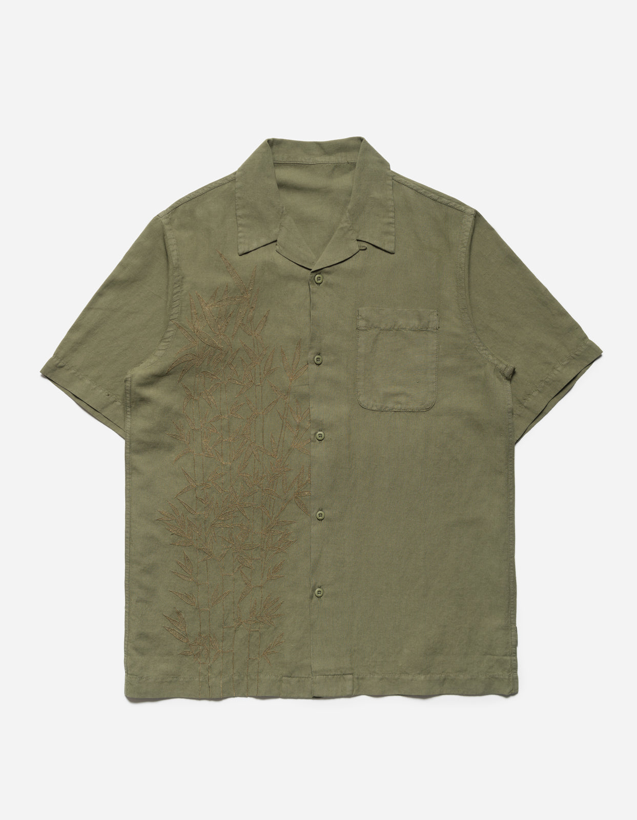 5078 Dragon Bamboo Hemp Shirt Olive Og-107f – Maharishi