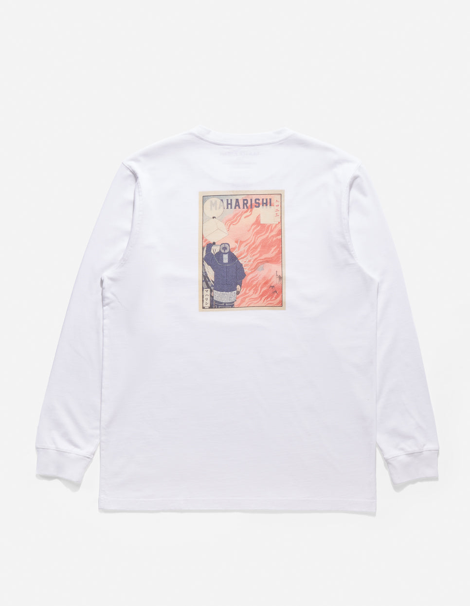 Hikeshi Organic L/S T-Shirt White - Maharishi