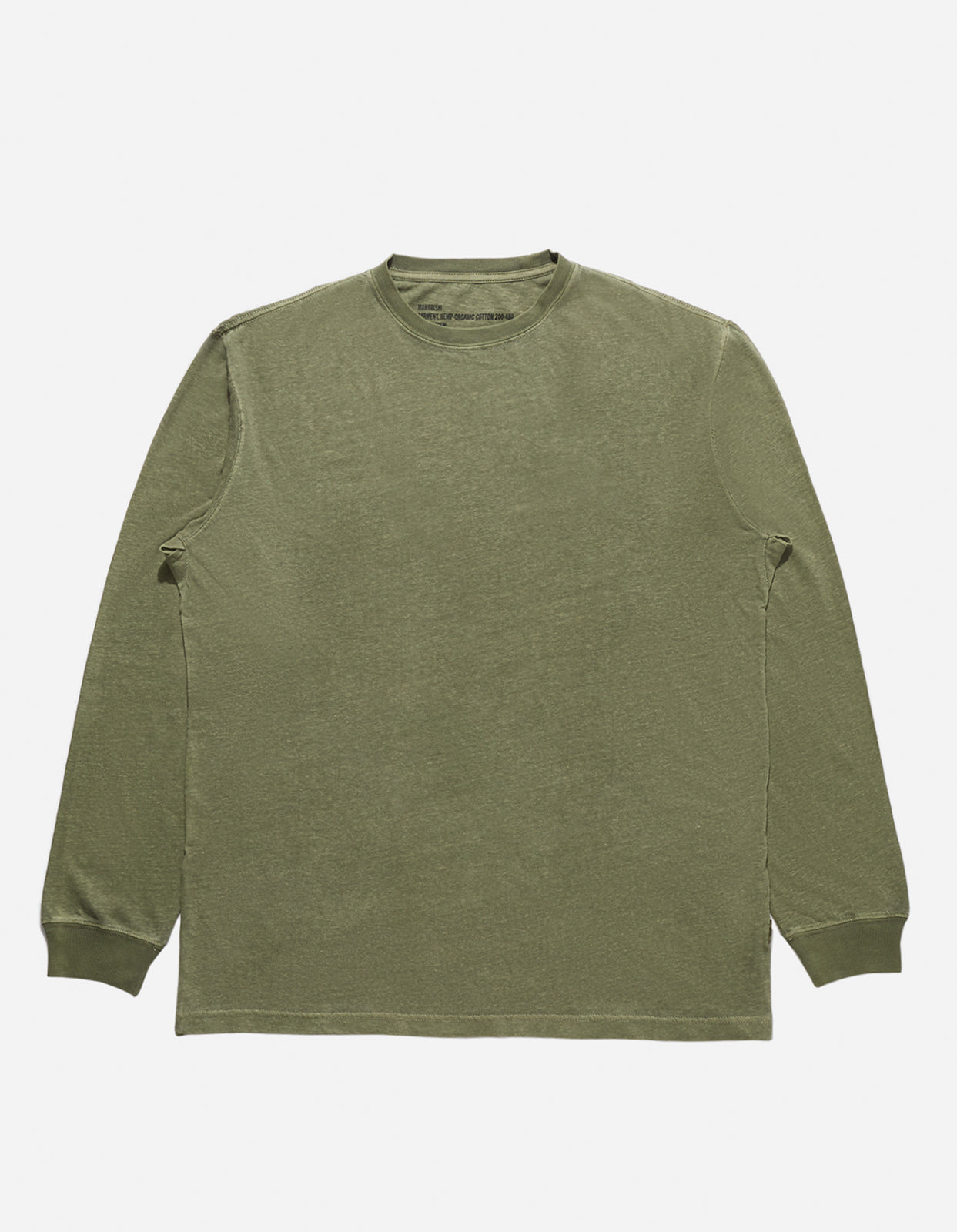 Hemp Organic L/S T-Shirt Olive OG-107F - Maharishi