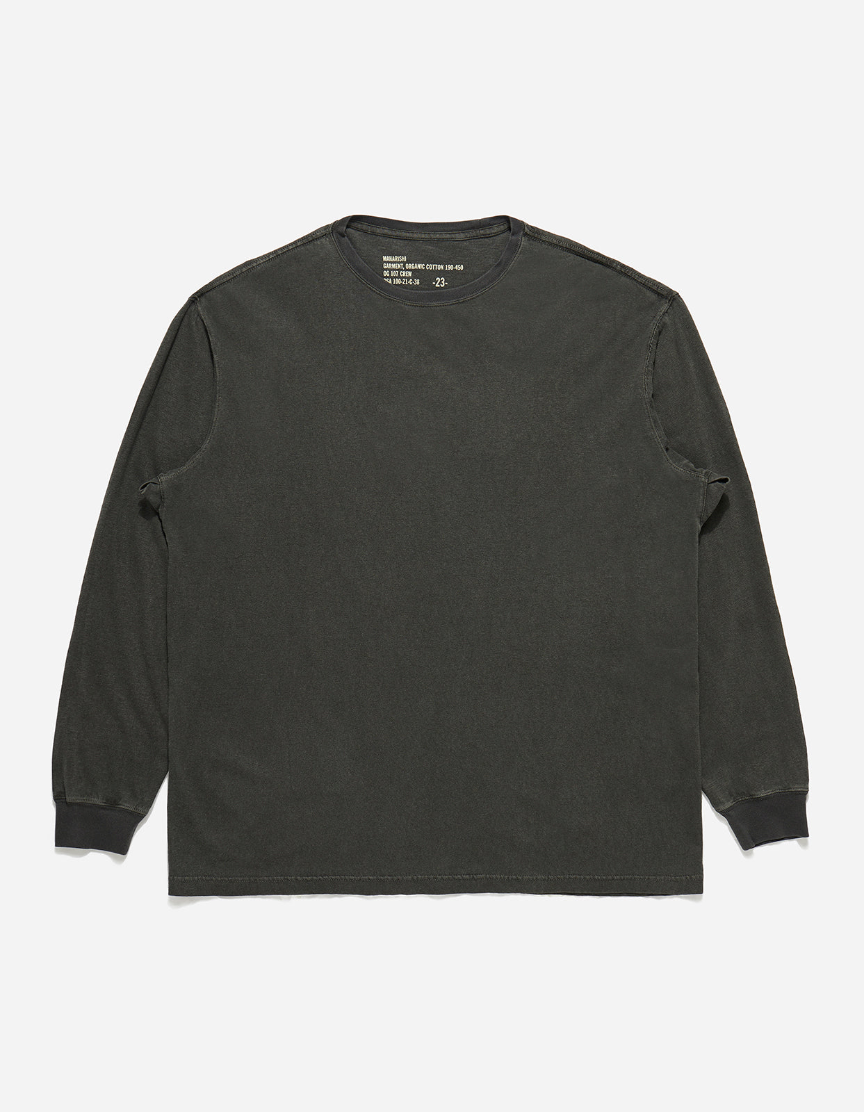 Hemp Organic L/S T-Shirt Black BLK-108F - Maharishi