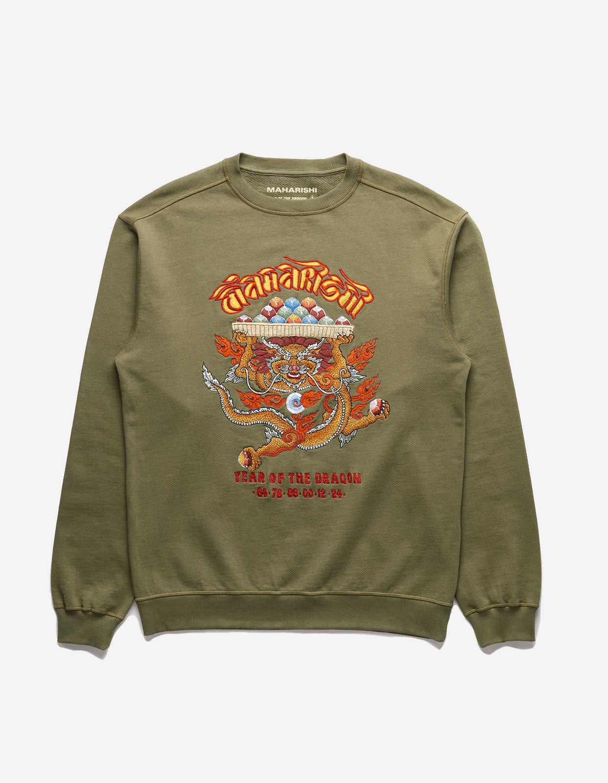 Abundance Dragon Crew Sweat Olive OG-107F - Maharishi