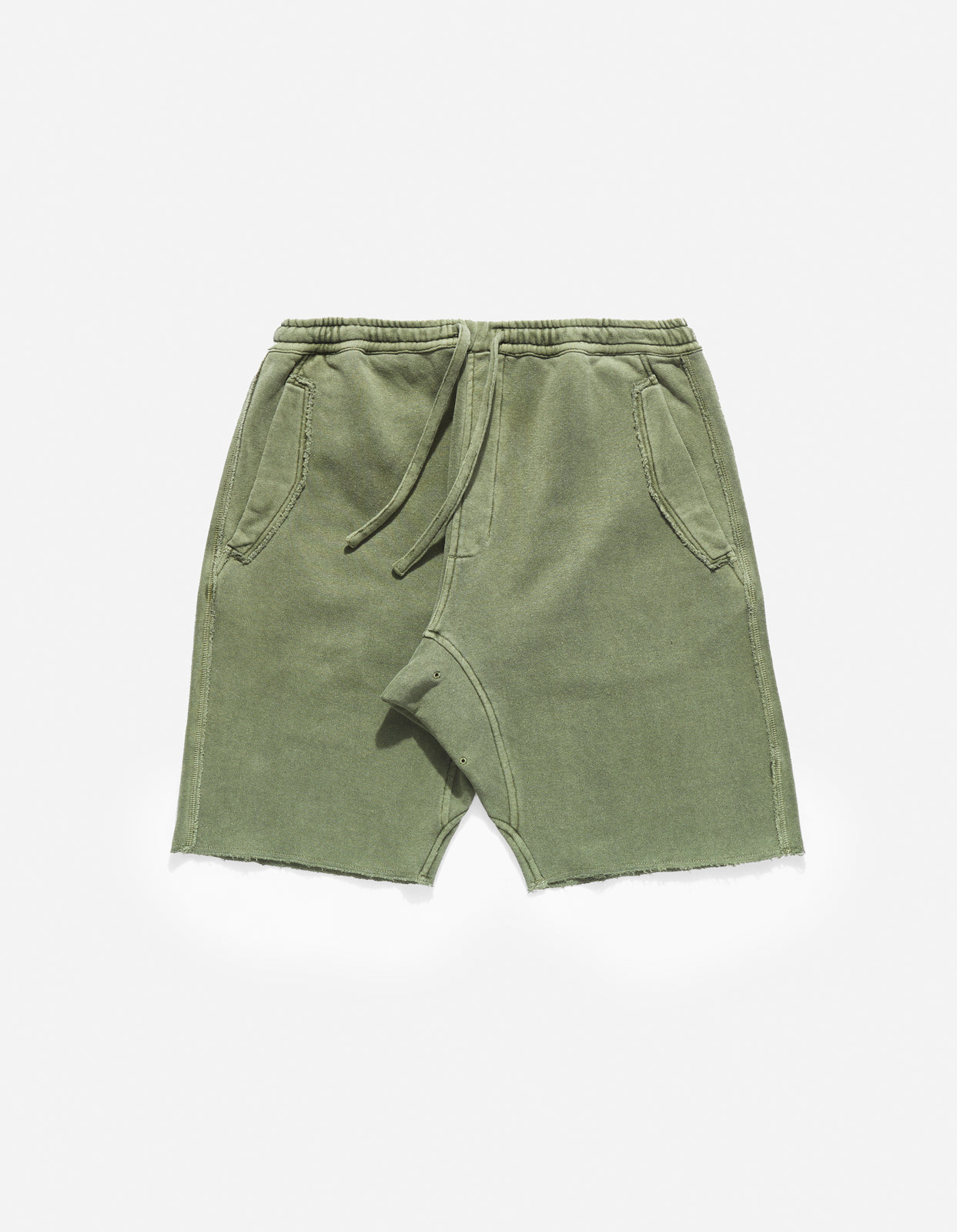 Olive green sweat on sale shorts