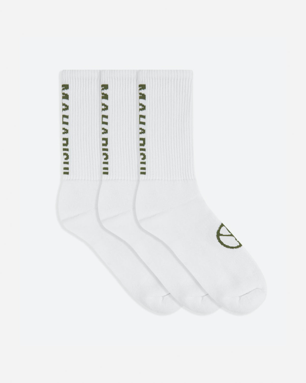 Maharishi  9890 MILTYPE Peace Sports Socks · 3 Pack White/White/White