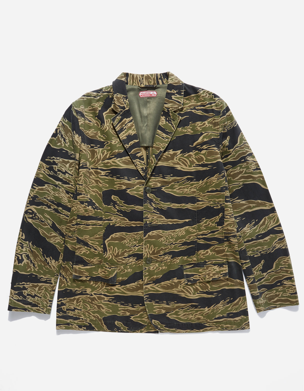 Maharishi | Camo U.S. Blazer · Cotton Twill 220 Mint Gold Tigerstripe