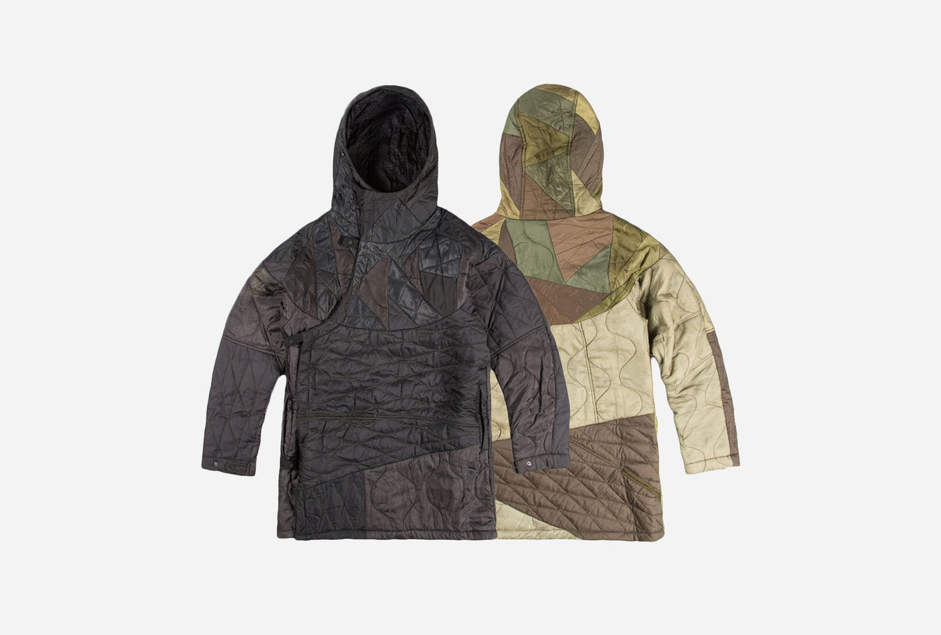 8350 Quilt Tri Border Mid Parka