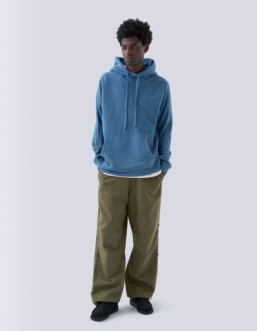 5002 Kesagiri Hemp Hooded Sweat Subdued Blue