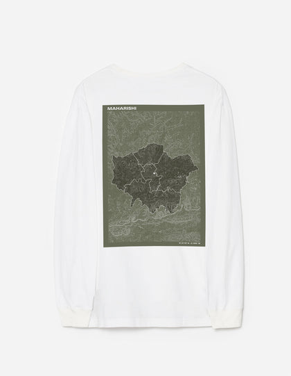 1350 MILTYPE Map L/S T-Shirt White