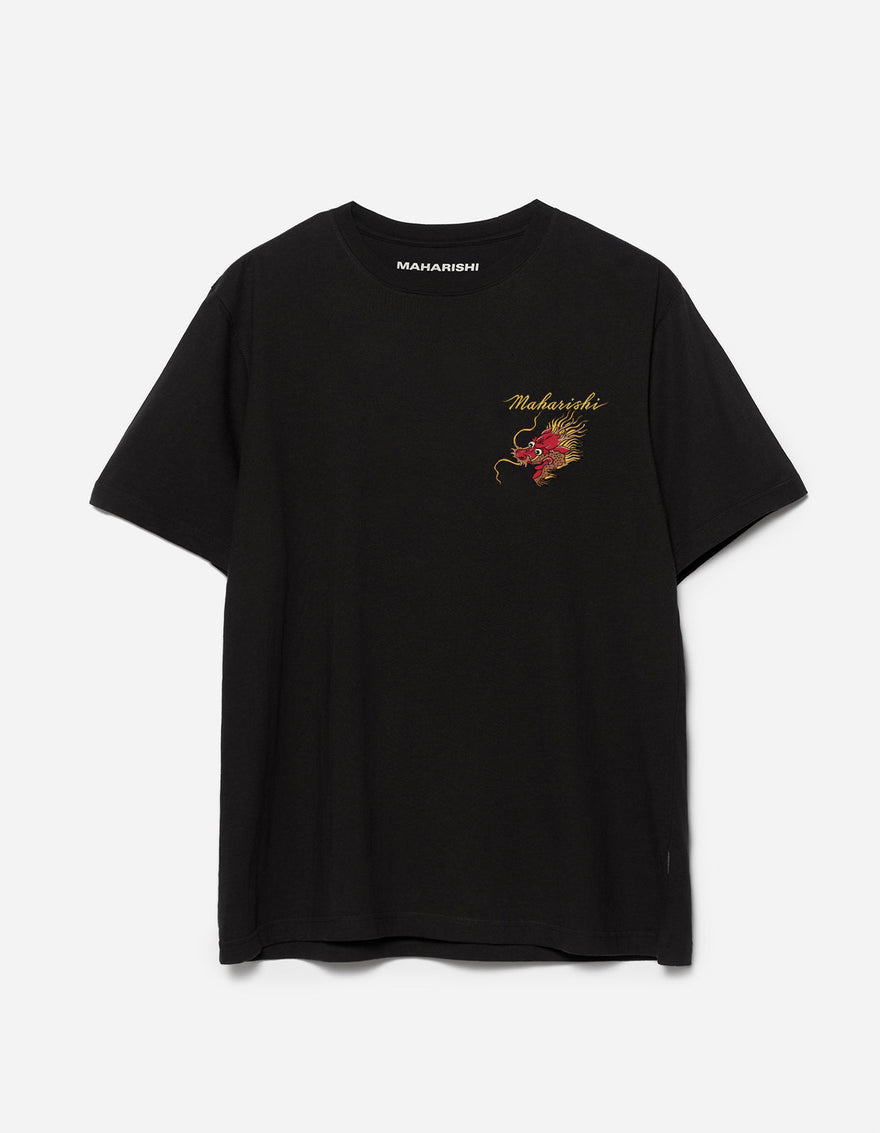 1385 Dragon Map T-Shirt Black