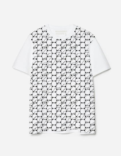 1467 Honeycomb Snakeskin T-Shirt White