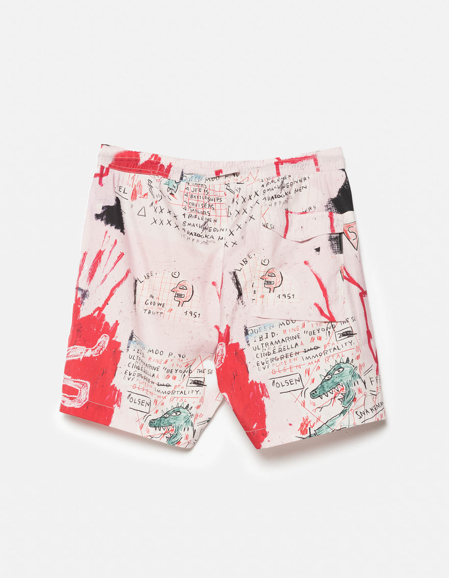 1483 Basquiat Year of the Snakeman Swim Shorts Pink