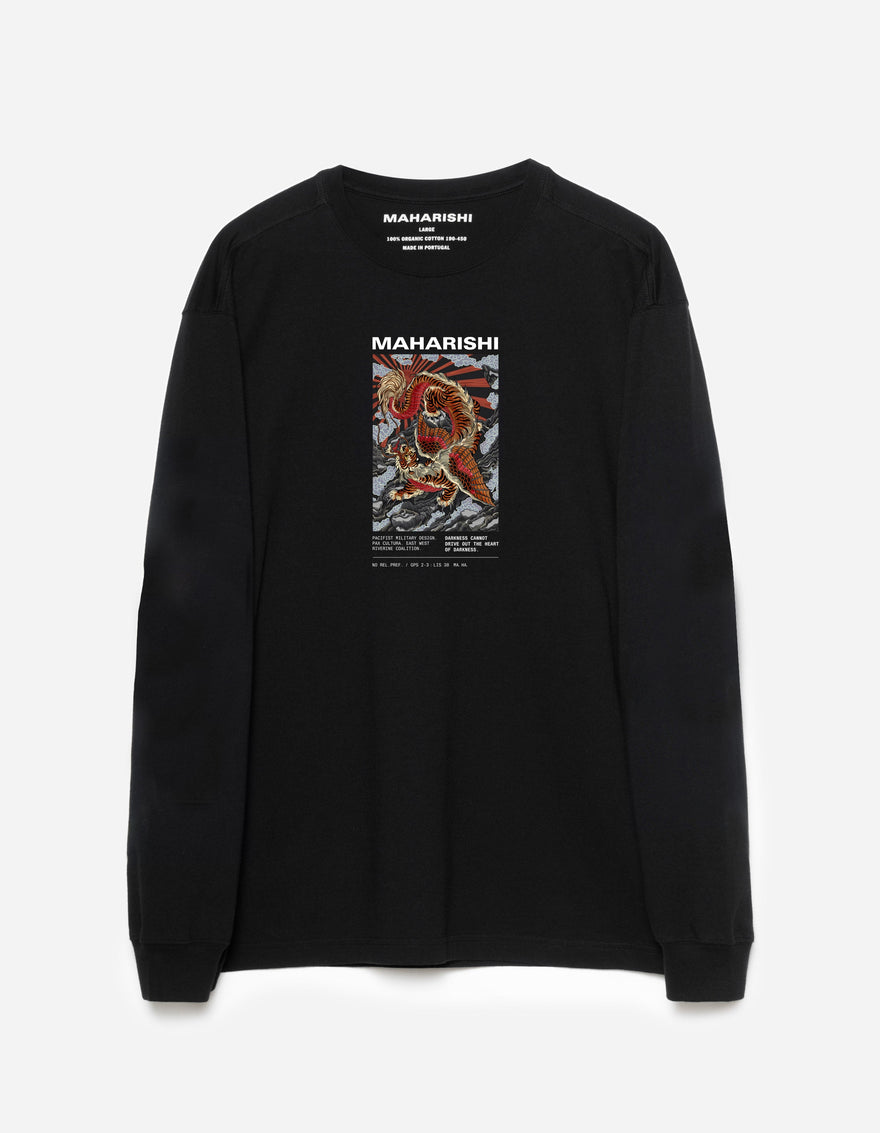 1490 Tiger Dragon Miltype L/S T-Shirt Black