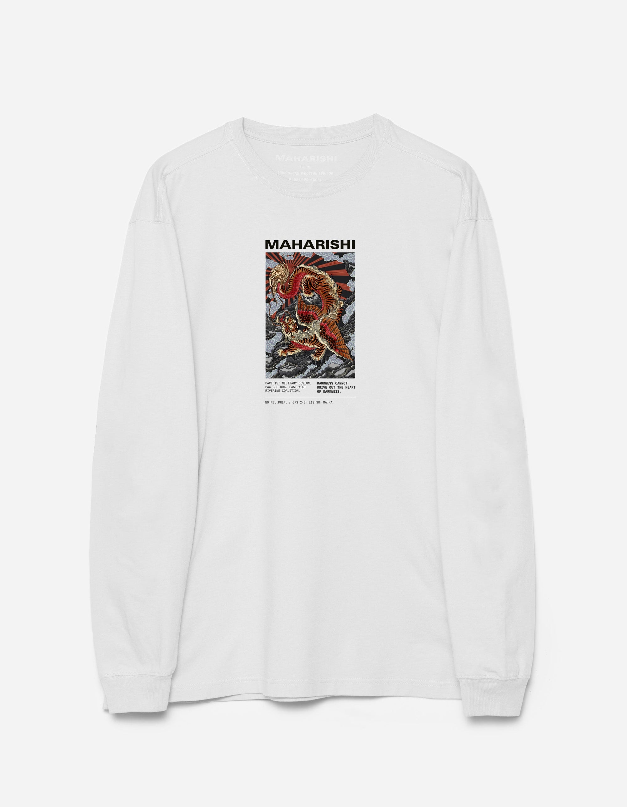 1490 Tiger Dragon Miltype L/S T-Shirt White