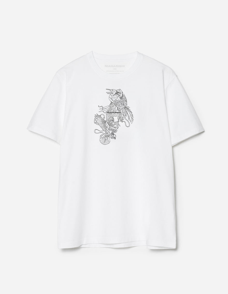 1491 Crow & Heron Miltype T-Shirt White