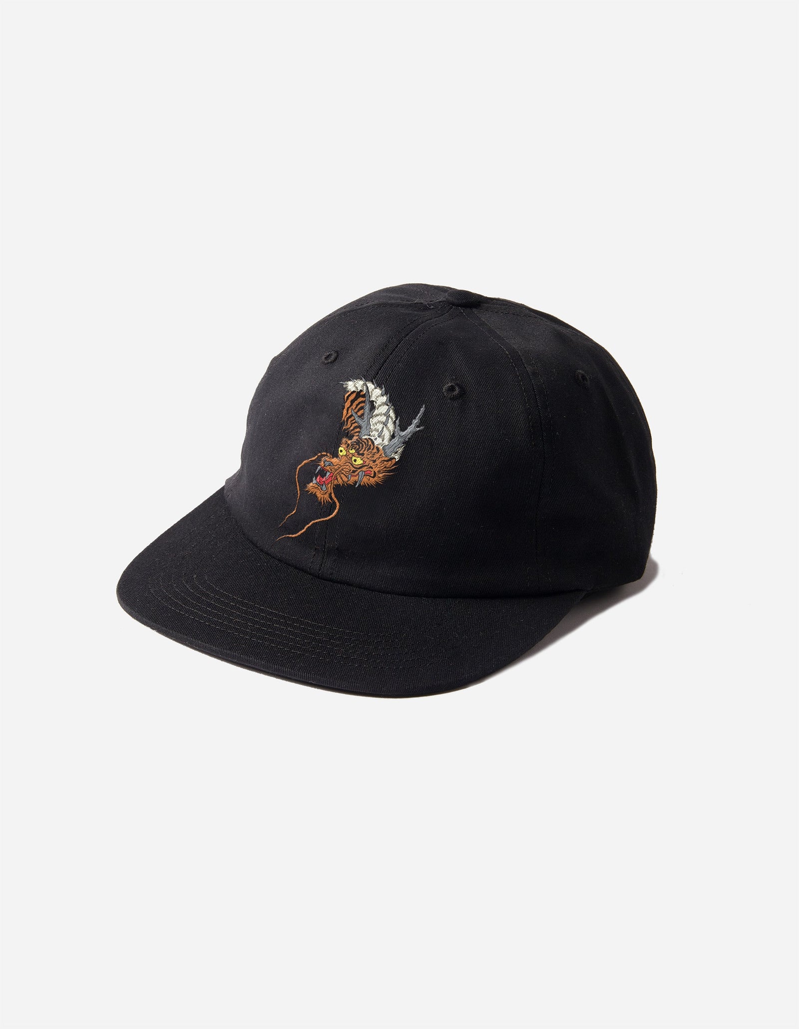 1548 Tiger Dragon 6 Panel Cap Black