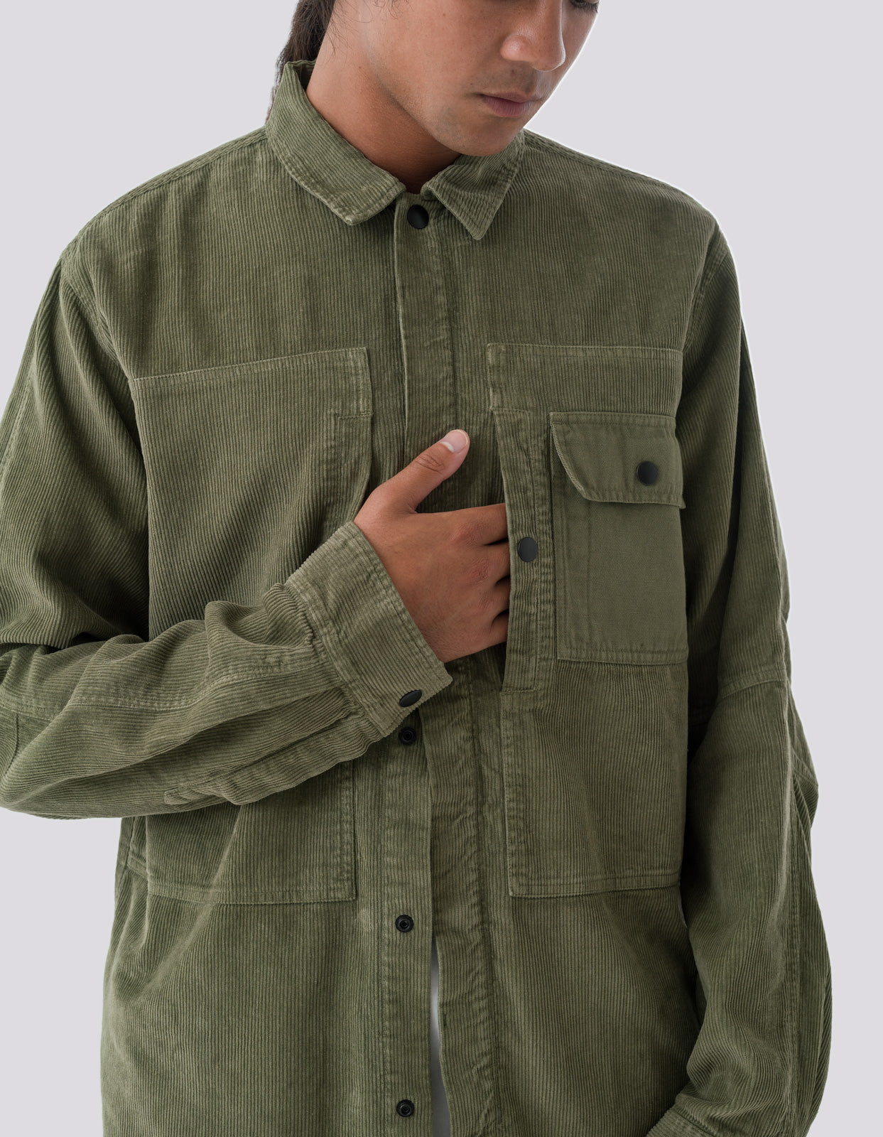 Hemp Cord Utility Shirt Olive OG-107F - Maharishi