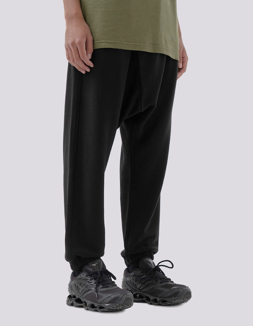 5003 Kesagiri Hemp Low Sweatpants Black BLK-108F