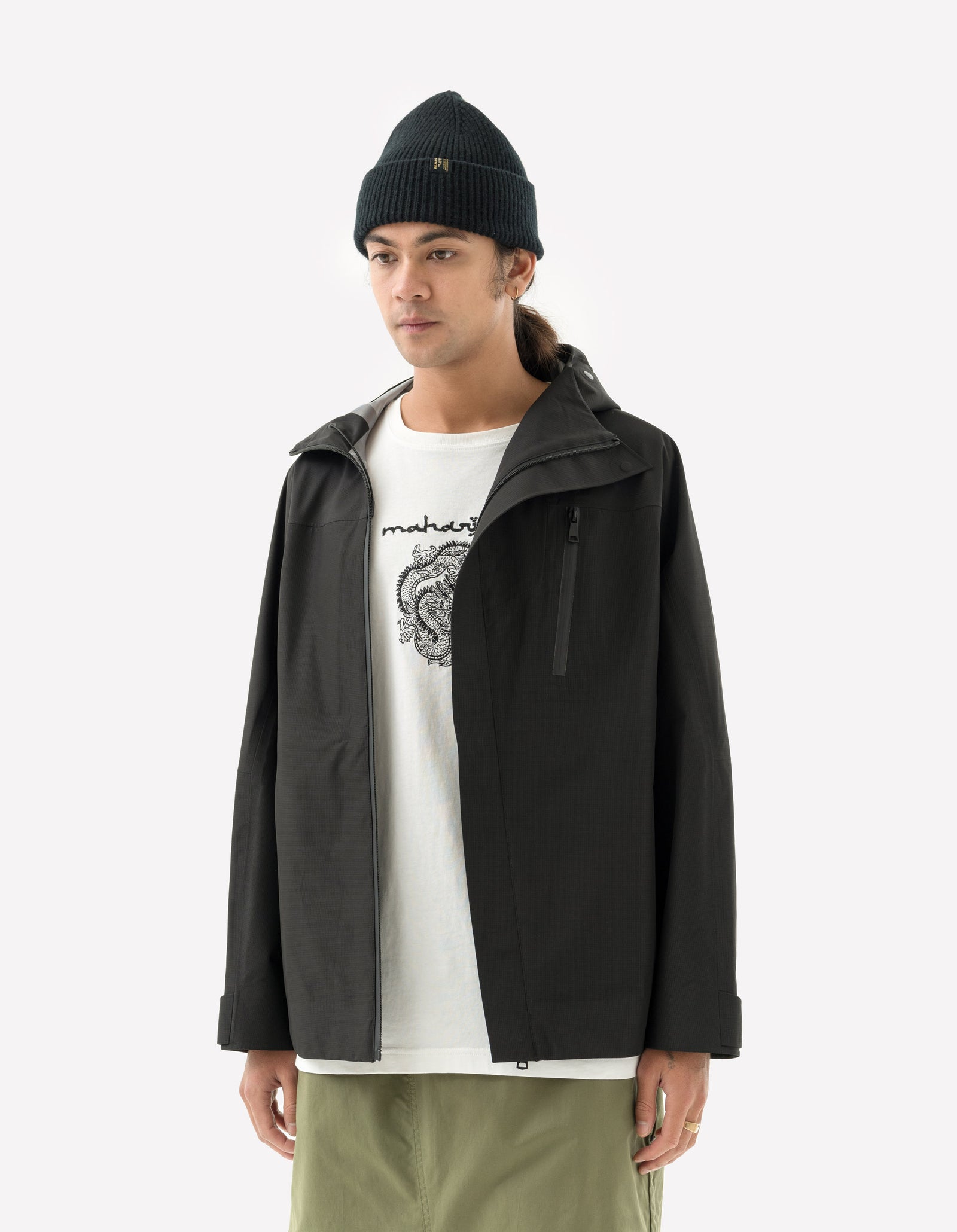 5030 3L Asym Parka Black