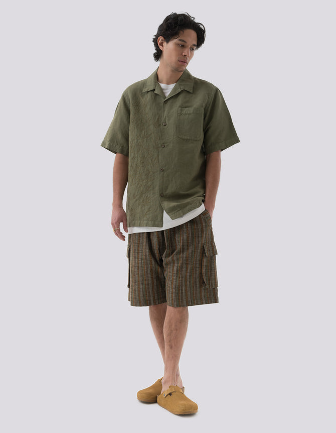 5078 Dragon Bamboo Hemp Shirt Olive OG-107F