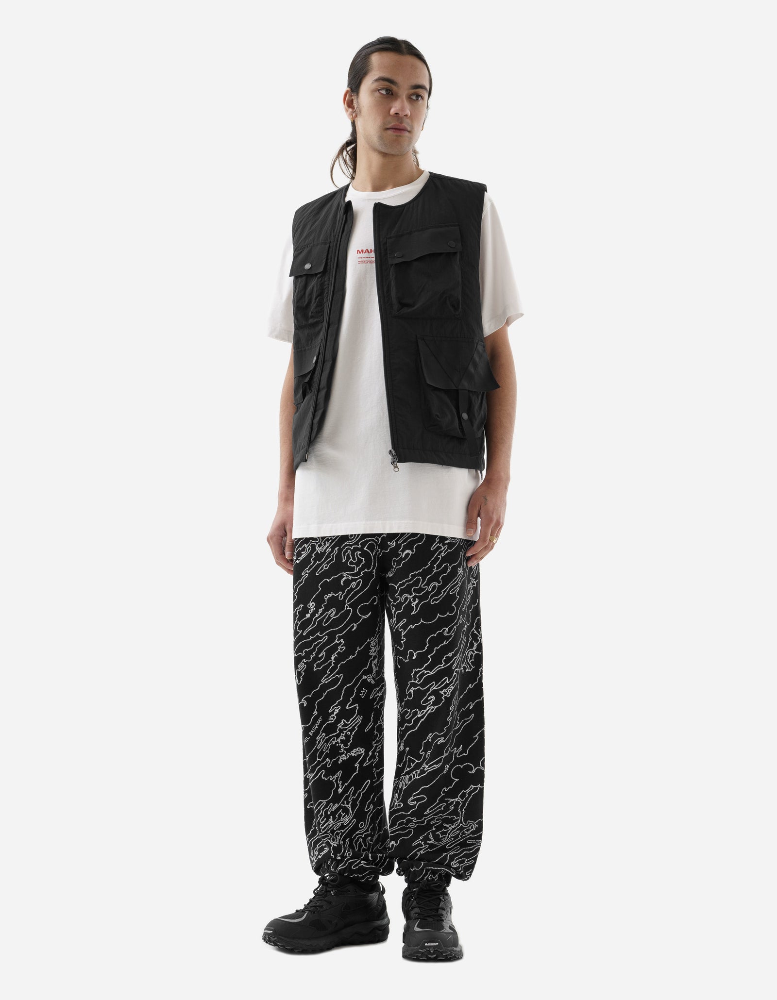 5129 Maha Basquiat Camo Sweatpants Black