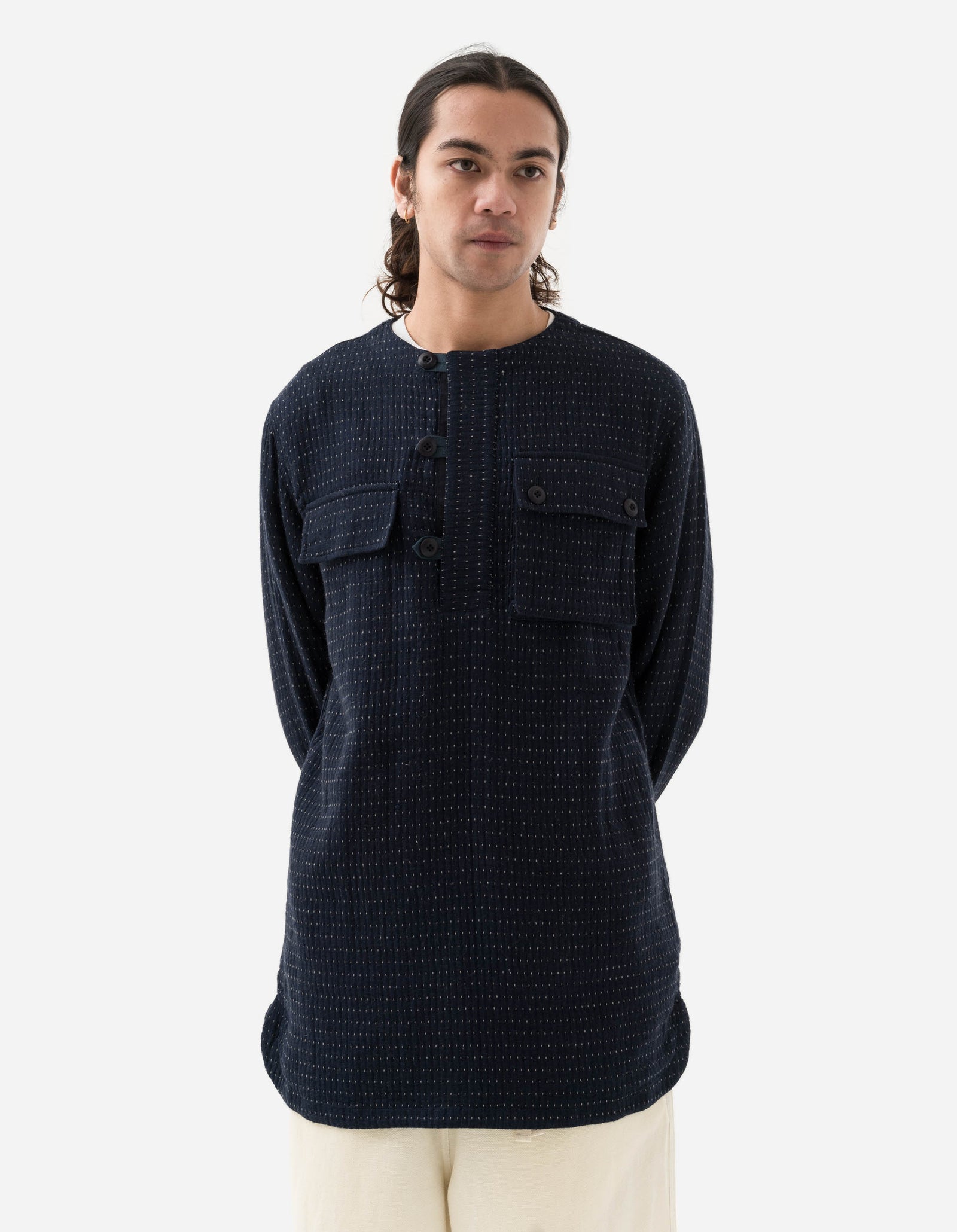 5132 Noragi Cargo Kurta Shirt Indigo