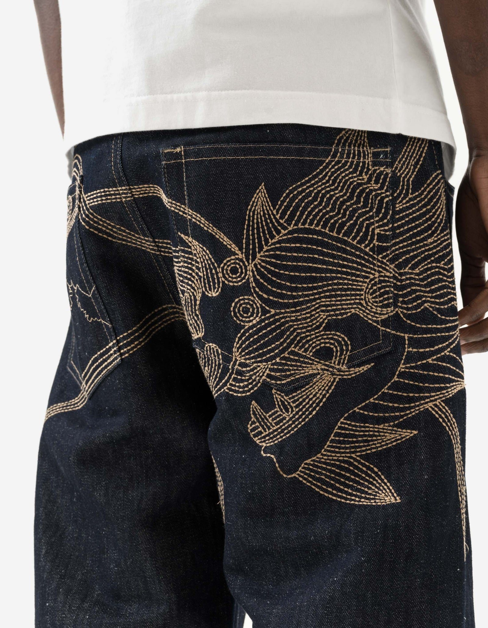 6060 Dragon Hemp Denim Jeans Indigo