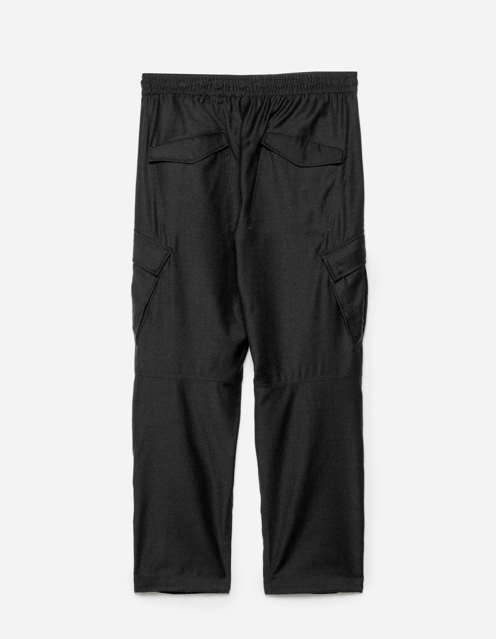 6068 Merino Wool Cargo Track Pants Black