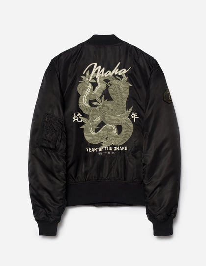 6089 Year of the Snake MA1 Flight Jacket Black