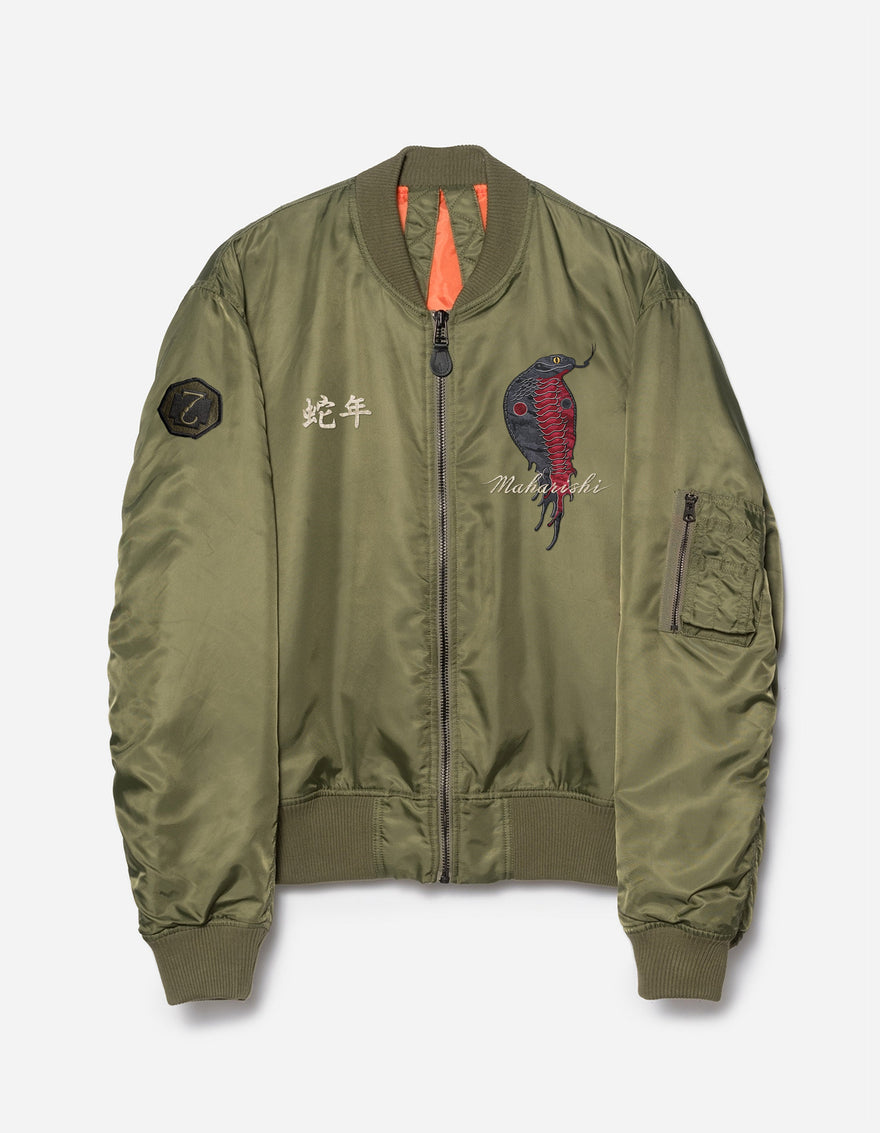 6089 Year of the Snake MA1 Flight Jacket Olive OG-107F