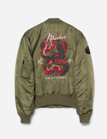 6089 Year of the Snake MA1 Flight Jacket Olive OG-107F