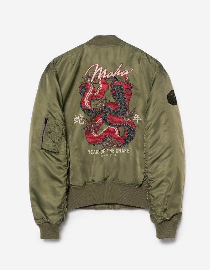 6089 Year of the Snake MA1 Flight Jacket Olive OG-107F