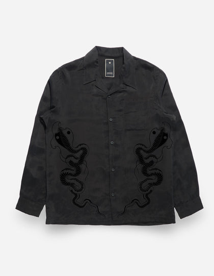 6121 Year of the Snake Cupro Shirt Black