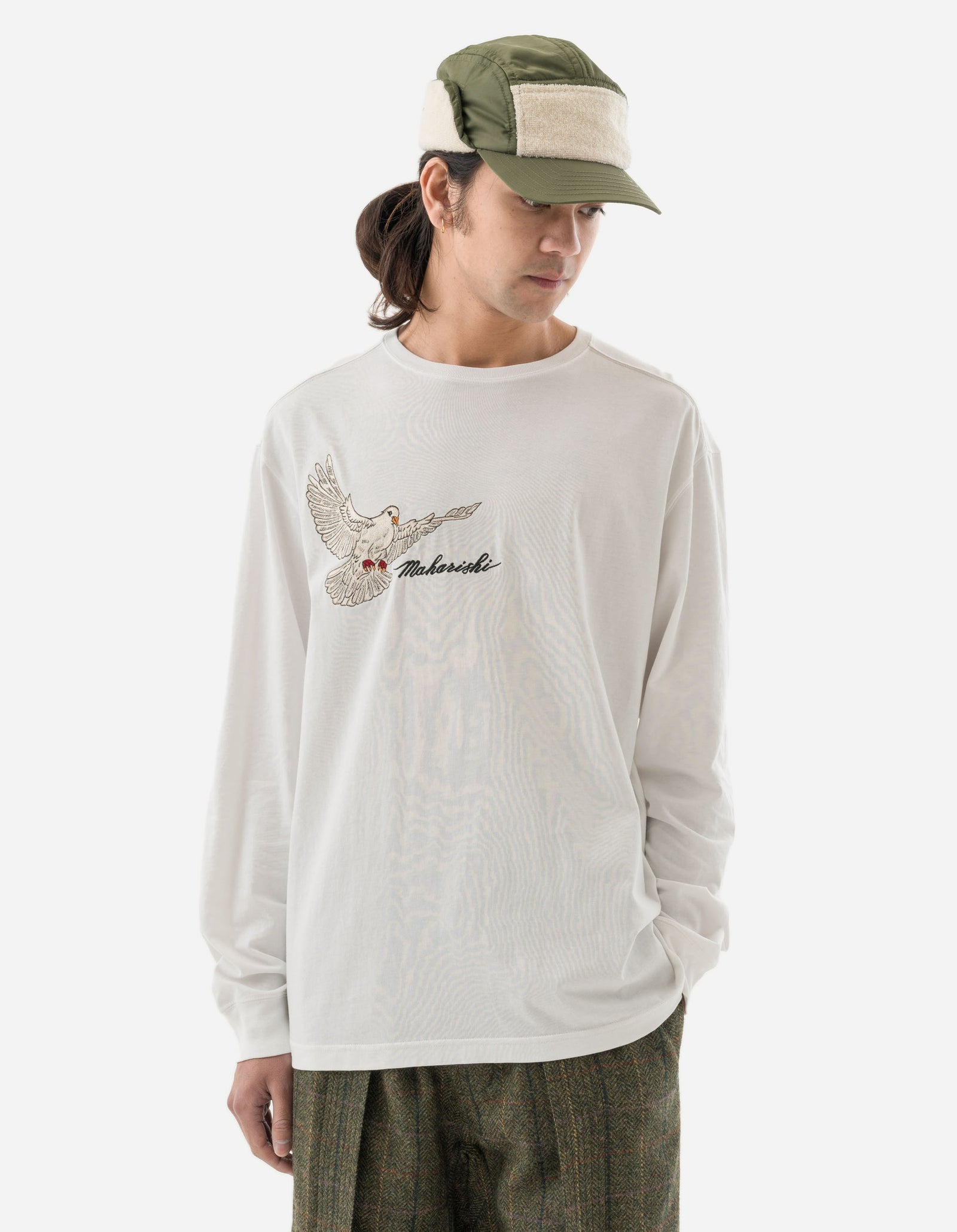 5316 Peace Mount Maha L/S T-Shirt White