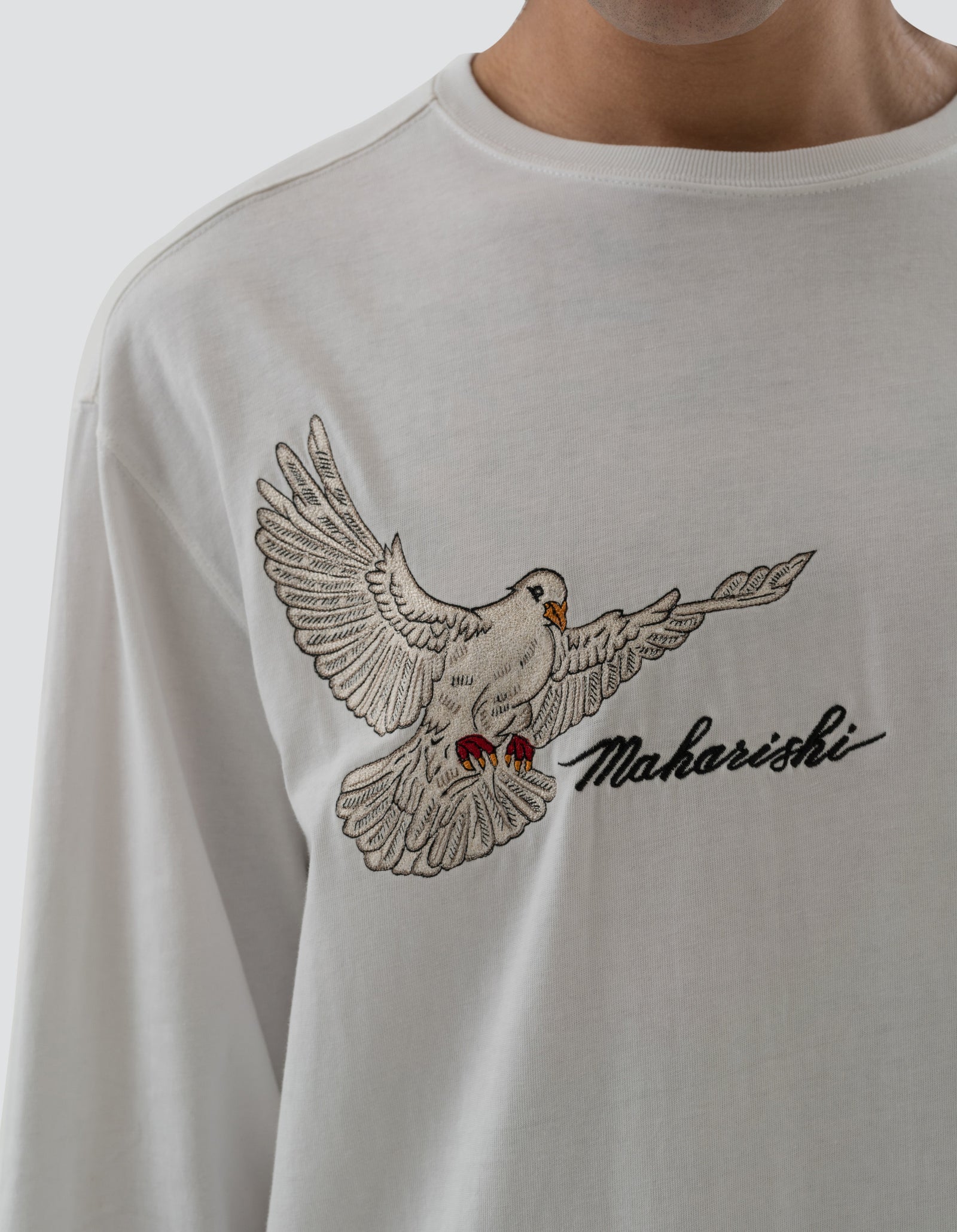 5316 Peace Mount Maha L/S T-Shirt White