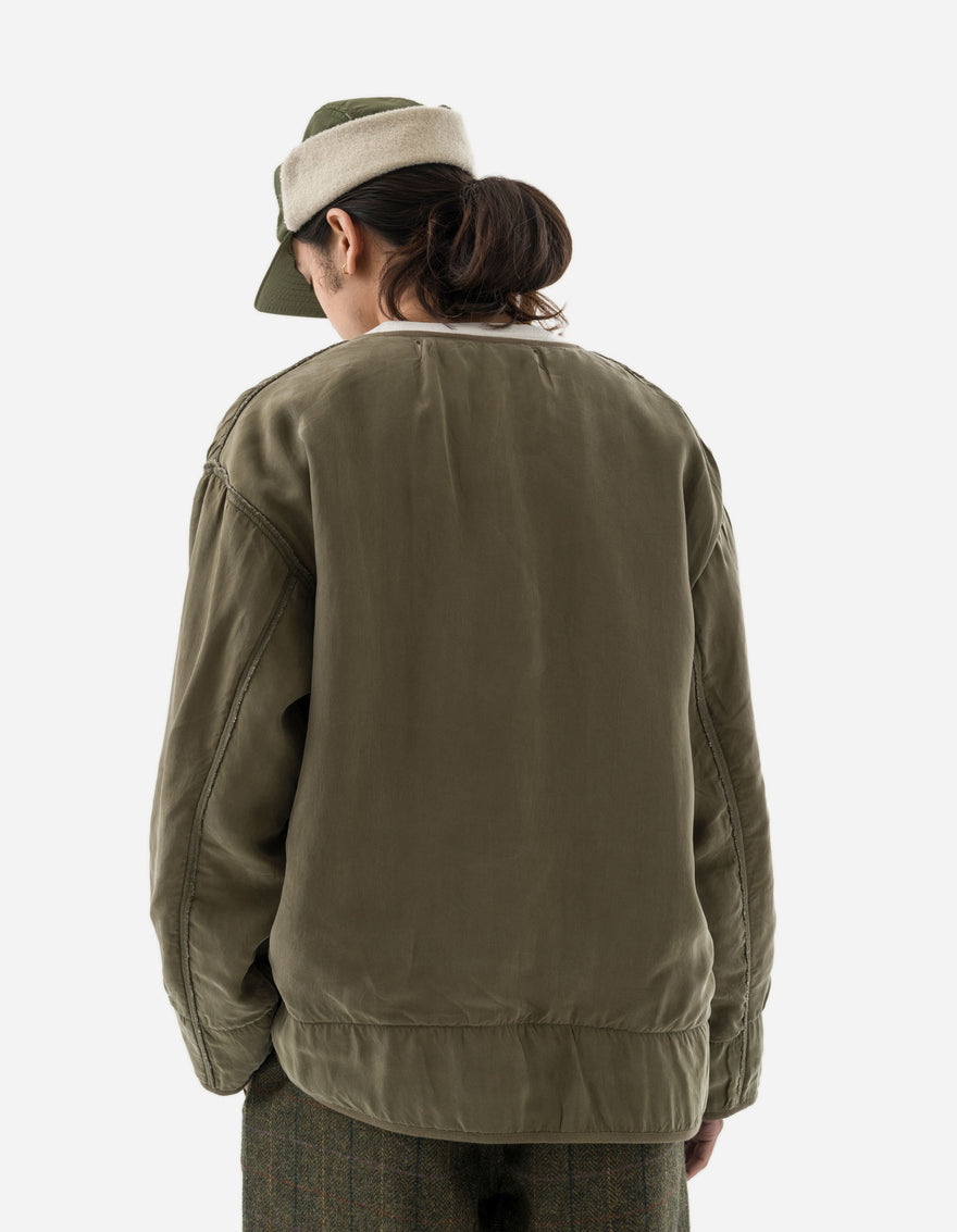 5253 Reversible M65 Wool Liner Olive/Ecru