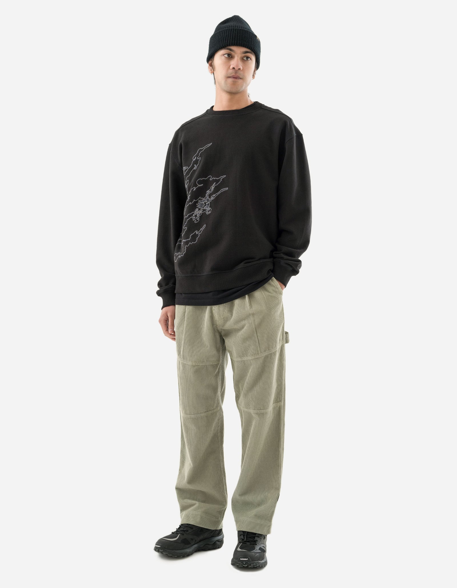 5338 DPM: Bonsai Sparse Crew Sweat Black