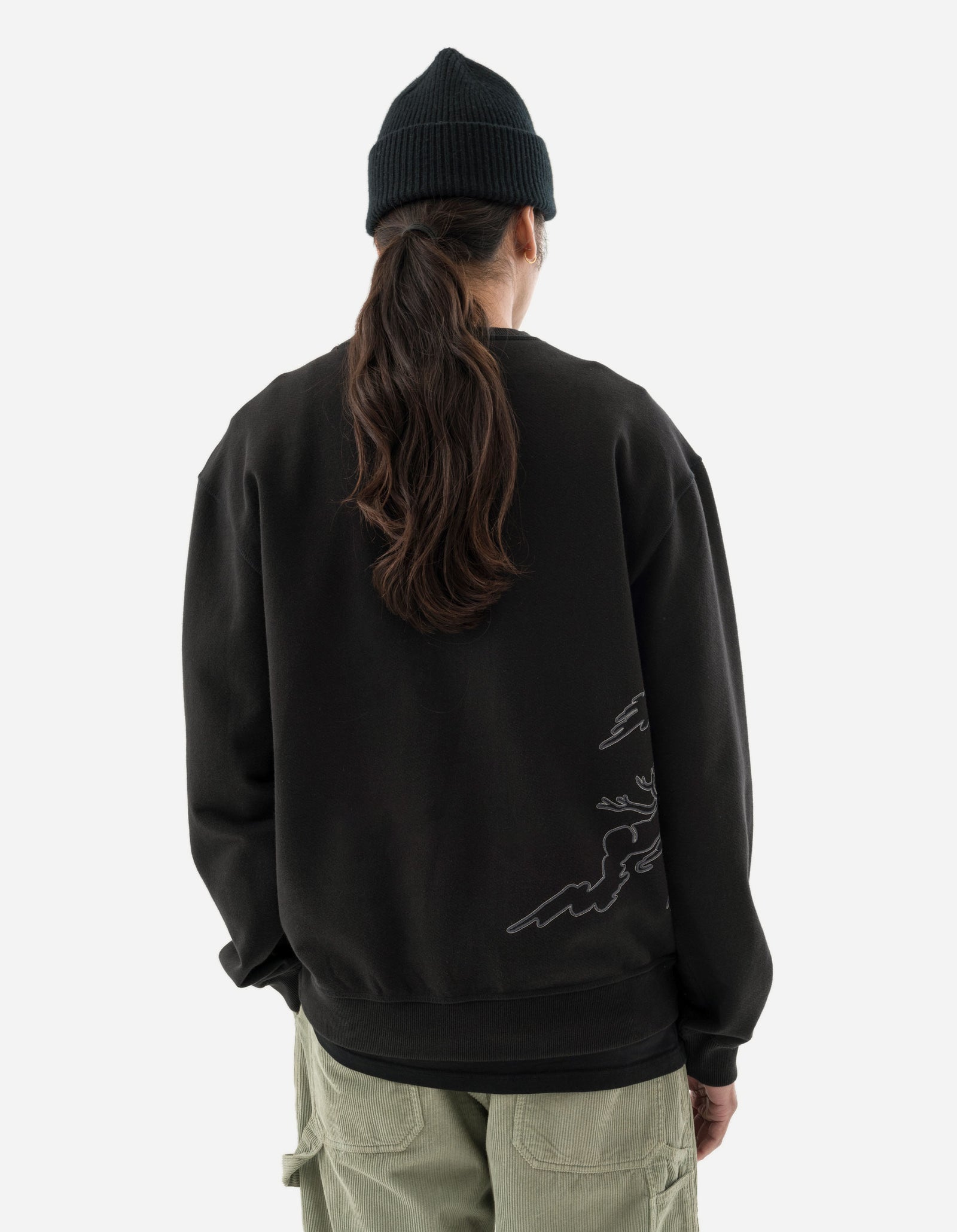 5338 DPM: Bonsai Sparse Crew Sweat Black