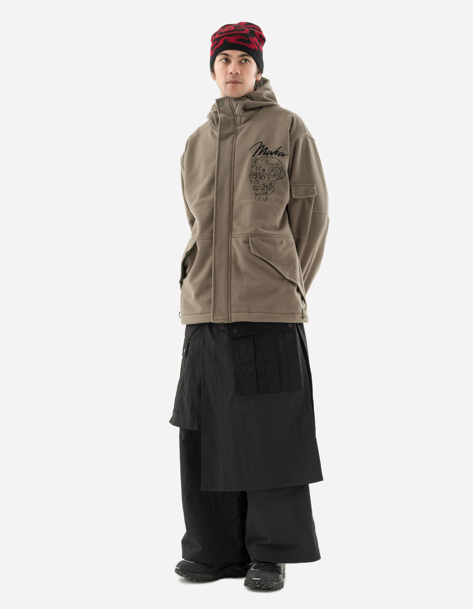 5283 Asym Cargo Hakama Pants WR Black