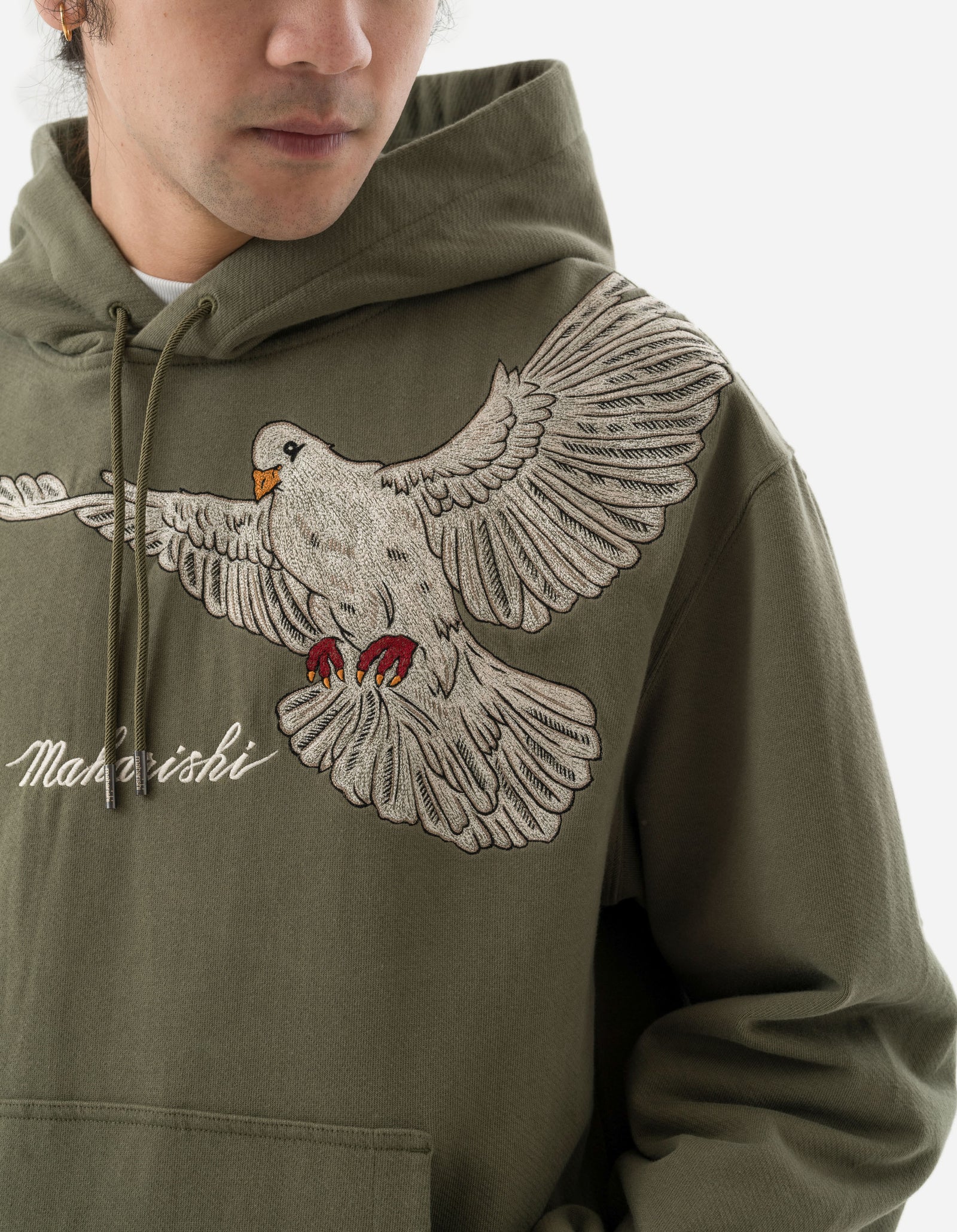 5321 Peace Dove Hooded Sweat Olive OG-107F