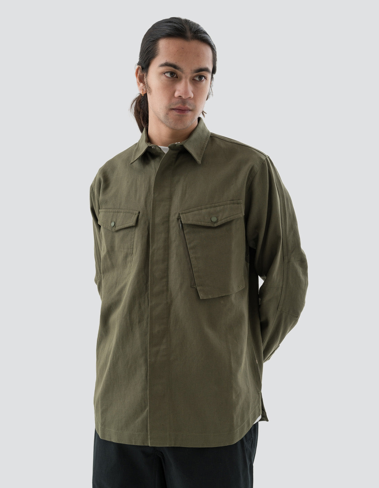 7028 MILTYPE Organic Custom Shirt Olive OG-107F