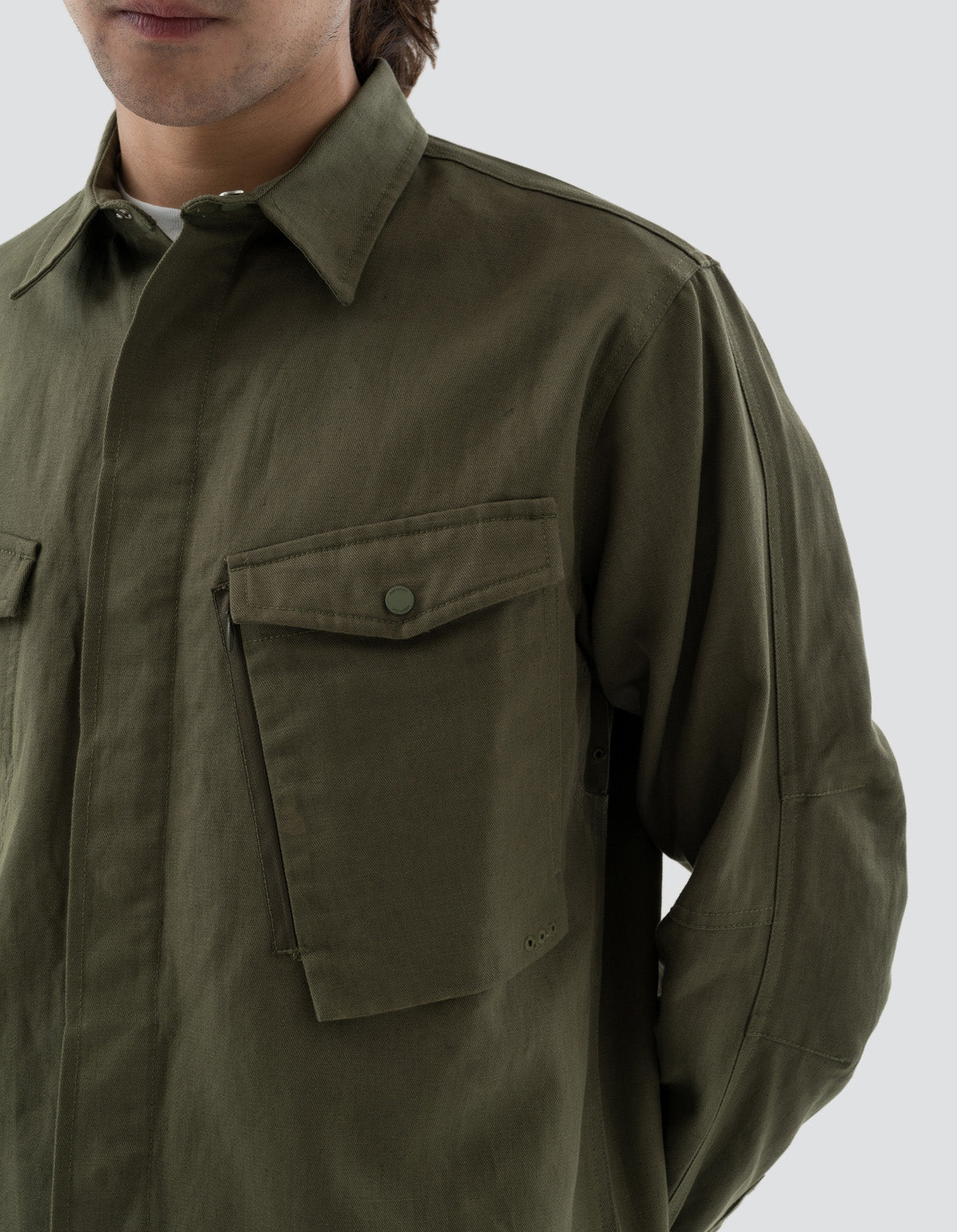 7028 MILTYPE Organic Custom Shirt Olive OG-107F