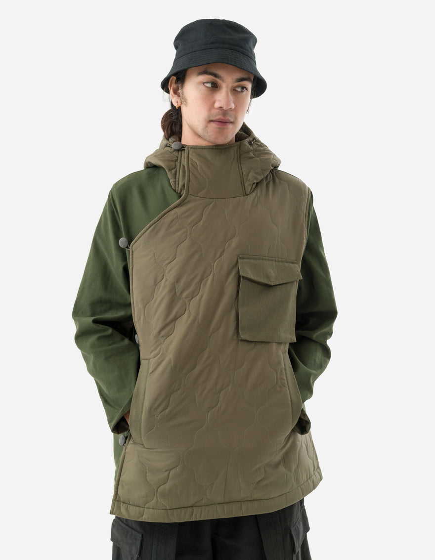 5267 Upcycled M59 Asym Cargo Parka Olive