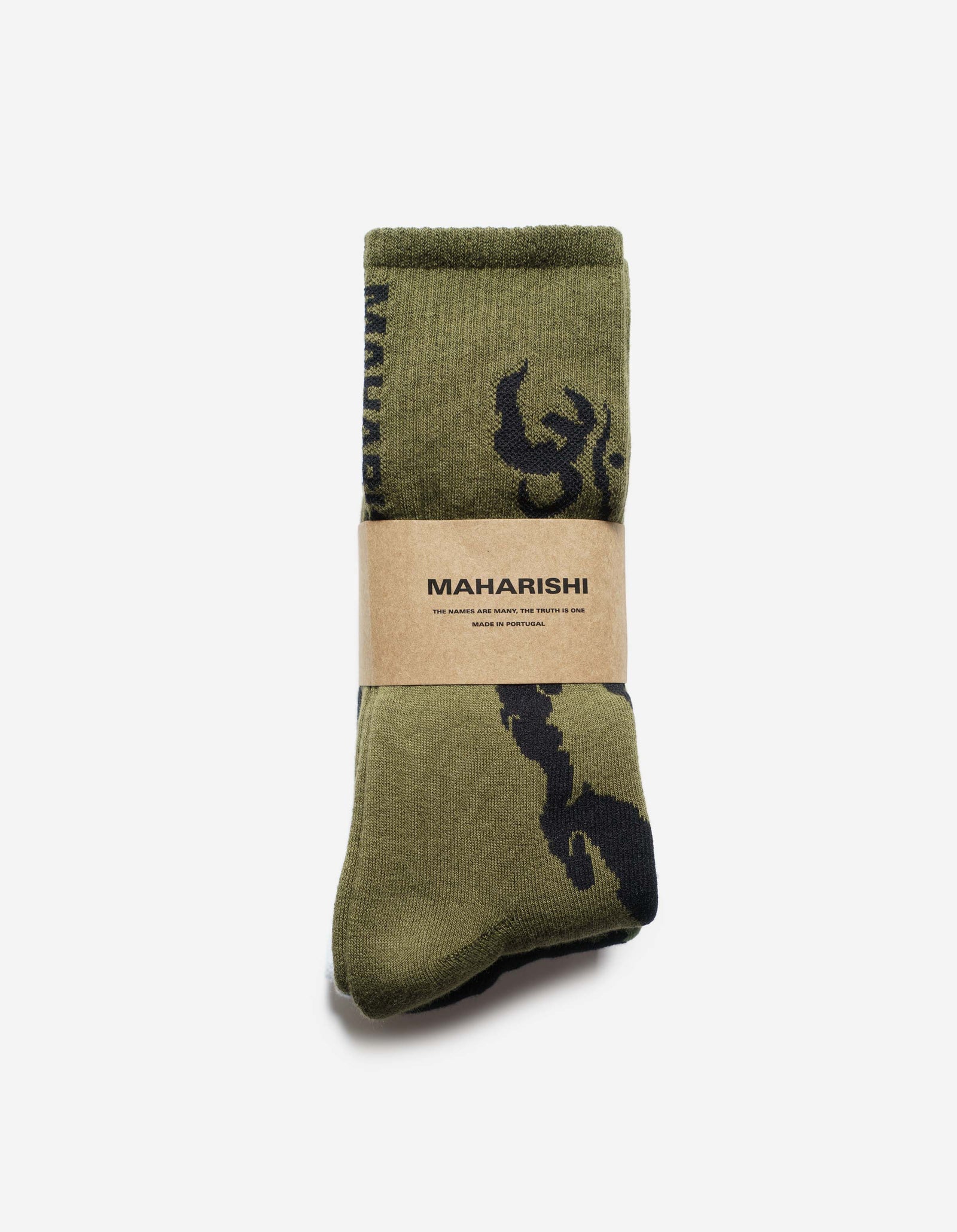 1403 Bonsai Dragon Tabi Sports Socks · 3 Pack Olive/Black/White