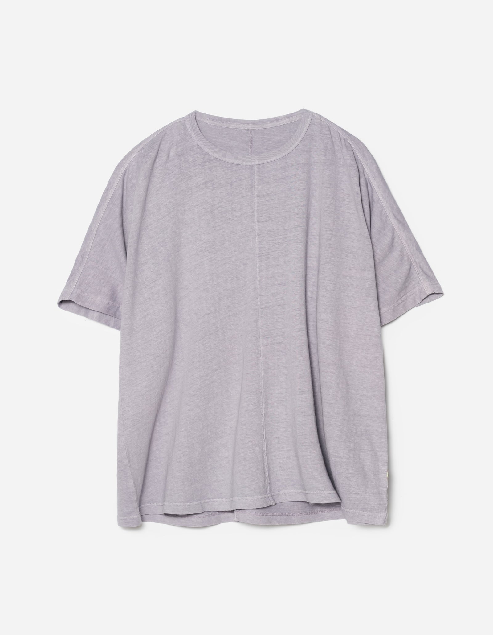 5234 Hemp Cross Oversized T-Shirt Purple Ash