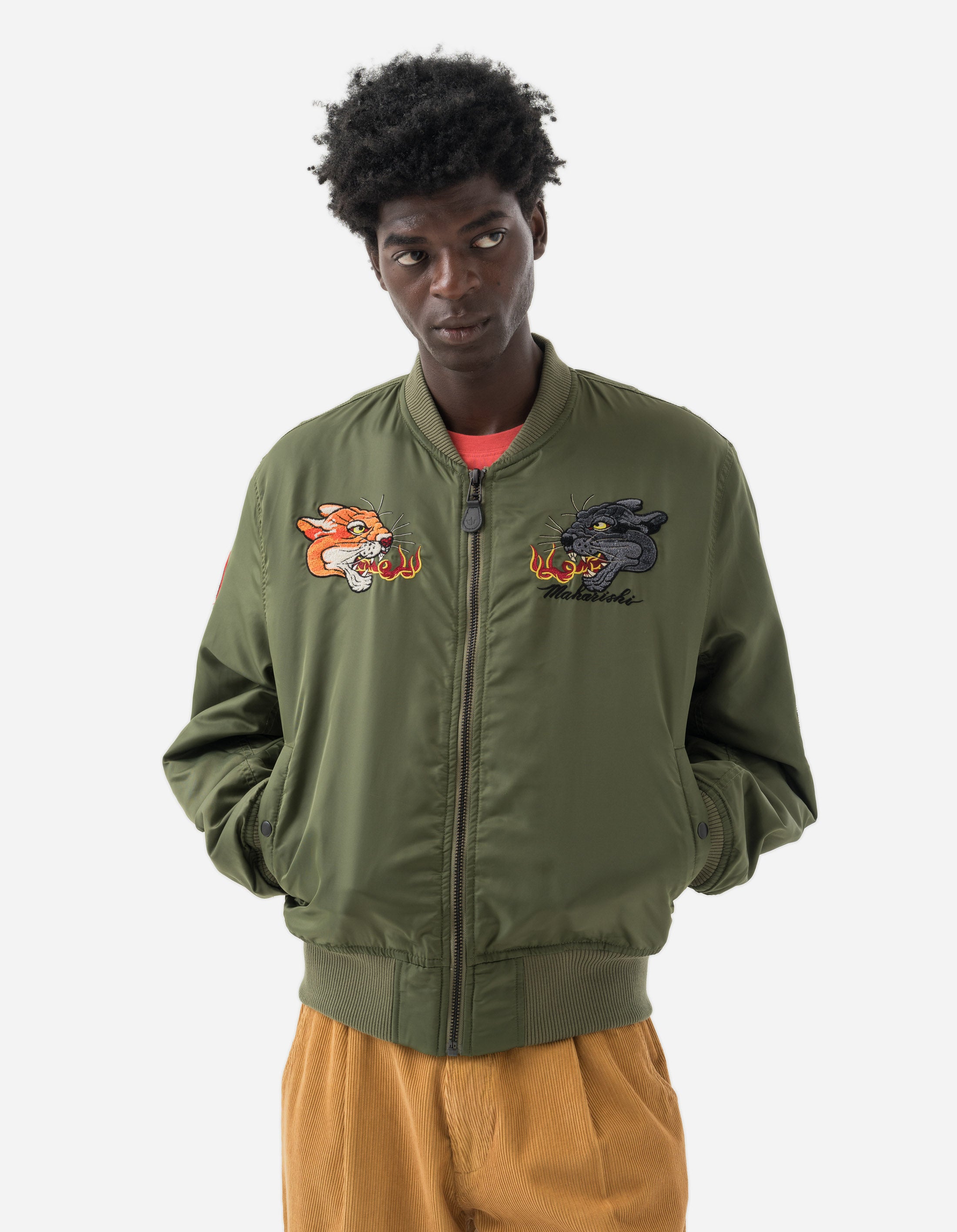 EMBROIDERED CAMOUFLAGE PANTHER JACKET shops