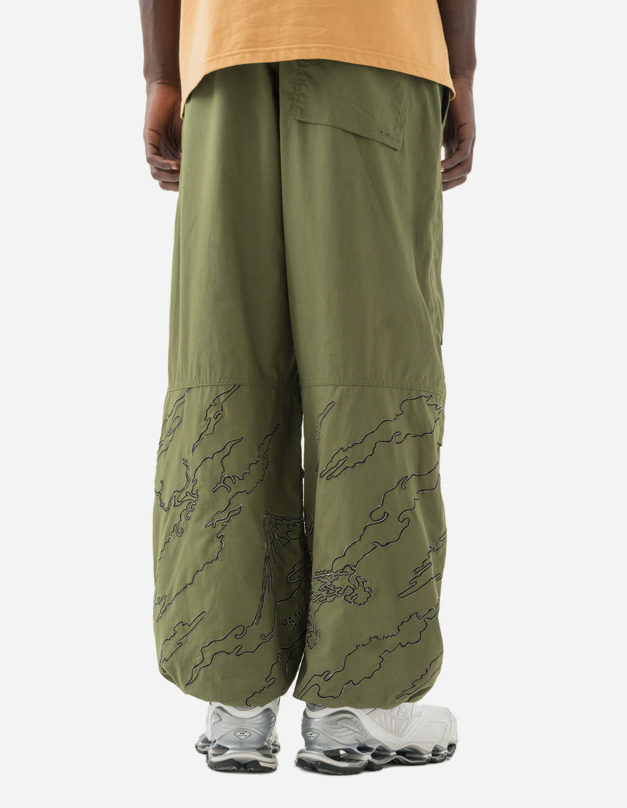 5346 Bonsai Landscape Loose Snopants Olive OG-107F