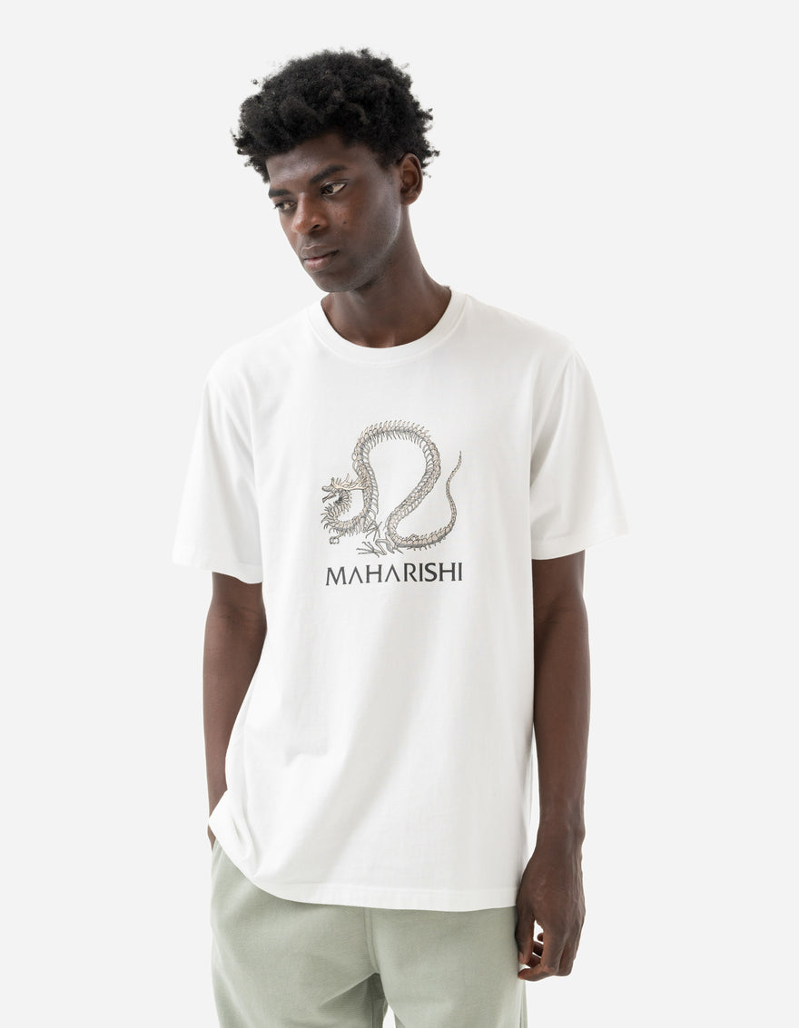 1354 Fossil Dragon T-Shirt White