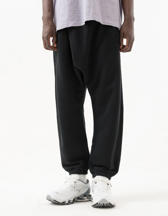 5232 Asym Low Hemp Sweatpants Black