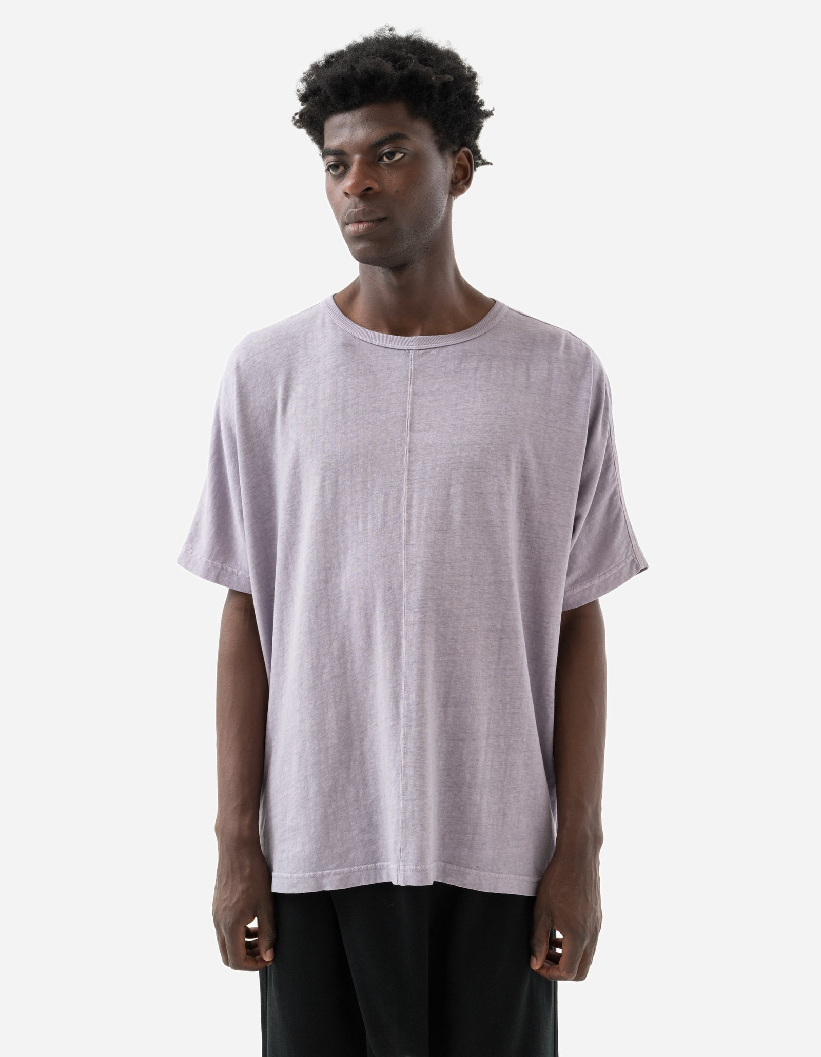 5234 Hemp Cross Oversized T-Shirt Purple Ash